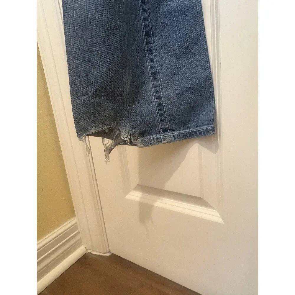 Daytrip Virgo Bootcut Jeans Sz 32 Long Denim Heavy Stitch Western Boho Y2K
